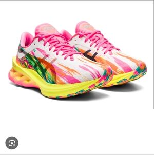 Asics Women's Multicolor Neon Pink & Yellow Athletic Running Shoes